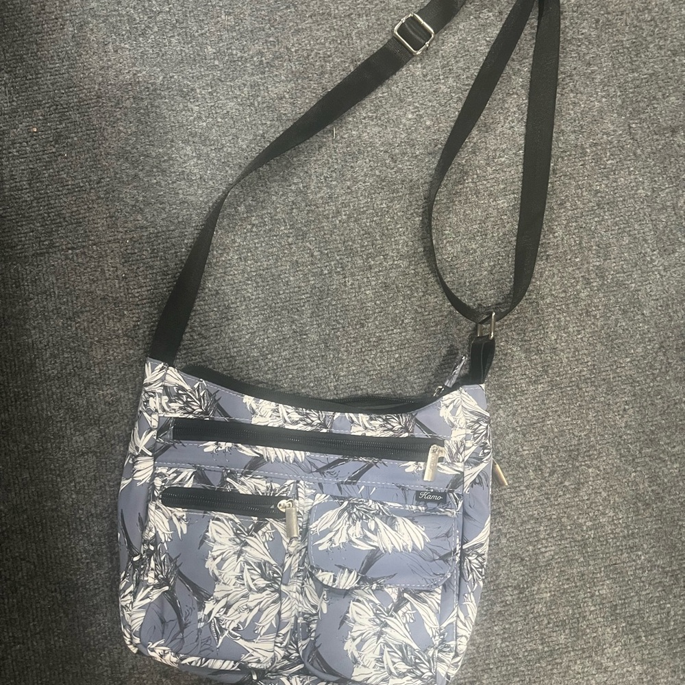 Floral Blue Crossbody Bag